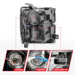 Load image into Gallery viewer, ANZO Projector Headlights 15-17 Chevrolet Silverado 2500HD / 3500HD Chrome w/ Chrome Rim - Additional View 8