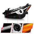 Load image into Gallery viewer, ANZO Projector Headlights With Halo Black w/Amber 14-17 Mazda 3 - Back View