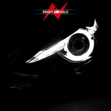 Load image into Gallery viewer, ANZO Projector Headlights With Halo Black w/Amber 14-17 Mazda 3 - Installation View
