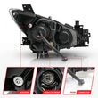 Load image into Gallery viewer, ANZO Projector Headlights With Halo Black w/Amber 14-17 Mazda 3 - Additional View 6