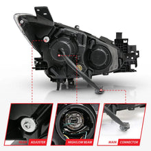Load image into Gallery viewer, ANZO Projector Headlights With Halo Black w/Amber 14-17 Mazda 3 - Additional View 6