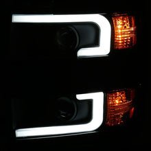 Load image into Gallery viewer, ANZO Projector Headlights With Plank Style Design Black w/Amber 15-17 Chevrolet Silverado 2500/3500 - Detail View