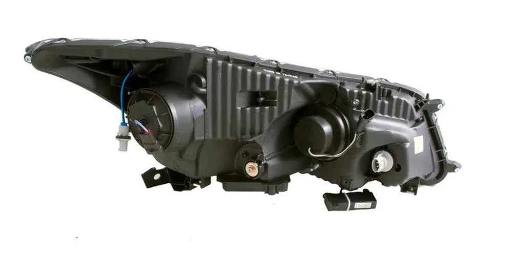 ANZO 2008-2012 Honda Accord Projector Headlights w/ U-Bar Black - Detail View