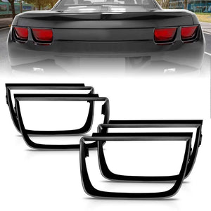 ANZO Taillight Bezels 2010-2013 Chevrolet Camaro Taillight Bezels - 4pc Flat Black - Main Product View