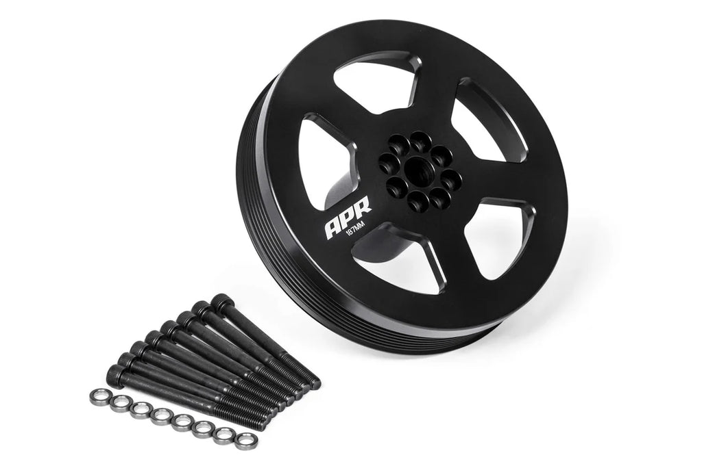 APR APR 3.0 TFSI Supercharger Drive and Crank Pulley with Belt (Press on) MS100184 - Back View