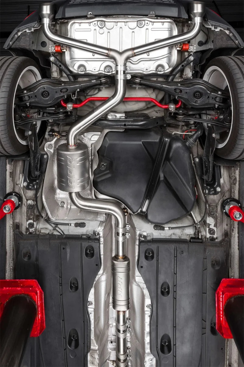 APR APR Catback Exhaust System Front Muffler - GTI/TRC (MK7/MK7.5) CBK0005 - Side View