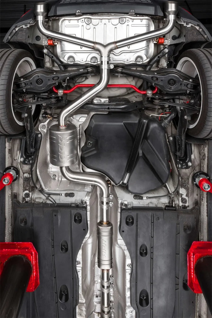 APR APR Catback Exhaust System Front Muffler - GTI/TRC (MK7/MK7.5) CBK0005 - Side View