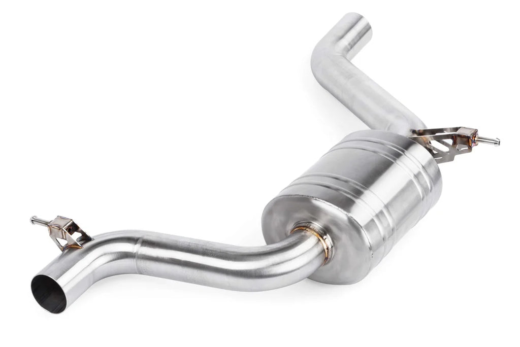APR APR Catback Exhaust System (w/ Front Muffler) - GTI (MK7.5) CBK0007 - Back View