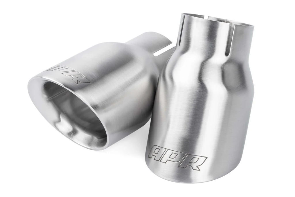 APR APR Double-Walled 3.5" Slash-Cut Tips (Brushed Silver) - Set of 2 TPK0007 - Main Product View