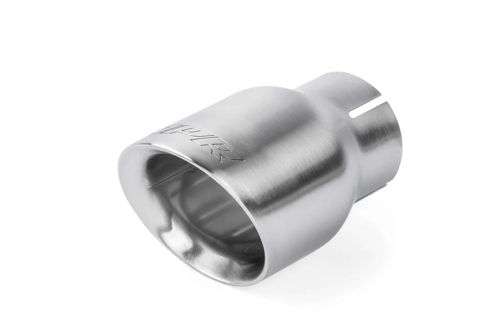APR APR Double-Walled 3.5" Slash-Cut Tips (Brushed Silver) - Set of 2 TPK0007 - Side View