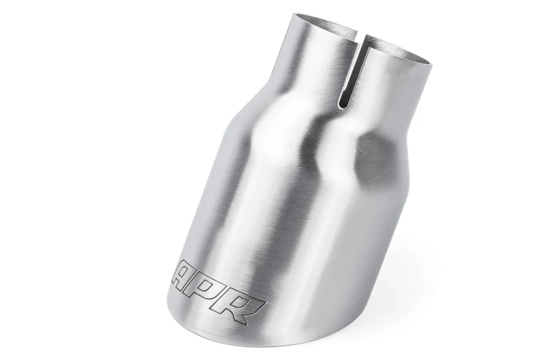 APR APR Double-Walled 3.5" Slash-Cut Tips (Brushed Silver) - Set of 2 TPK0007 - Detail View