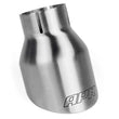 Load image into Gallery viewer, APR APR Double-Walled 4" Slash-Cut Tips (Brushed) - Set of 2 TPK0002 - Side View