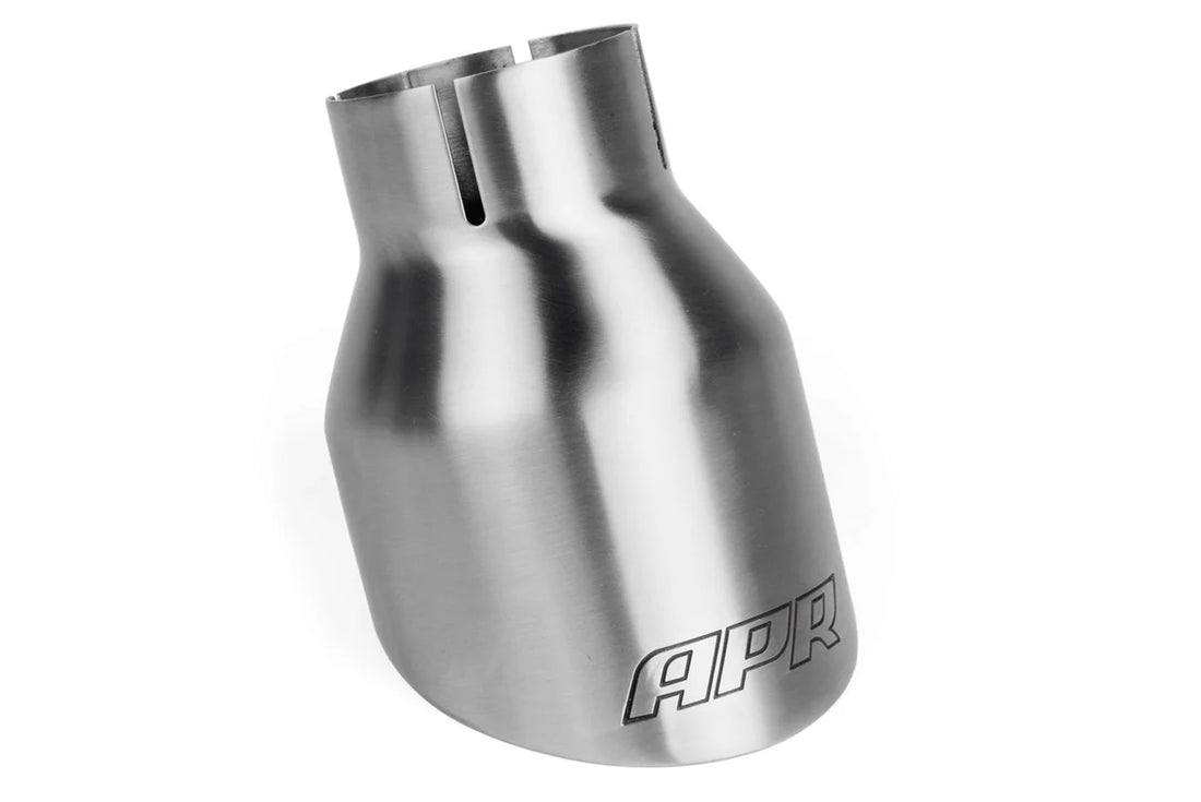 APR APR Double-Walled 4" Slash-Cut Tips (Brushed) - Set of 2 TPK0002 - Side View