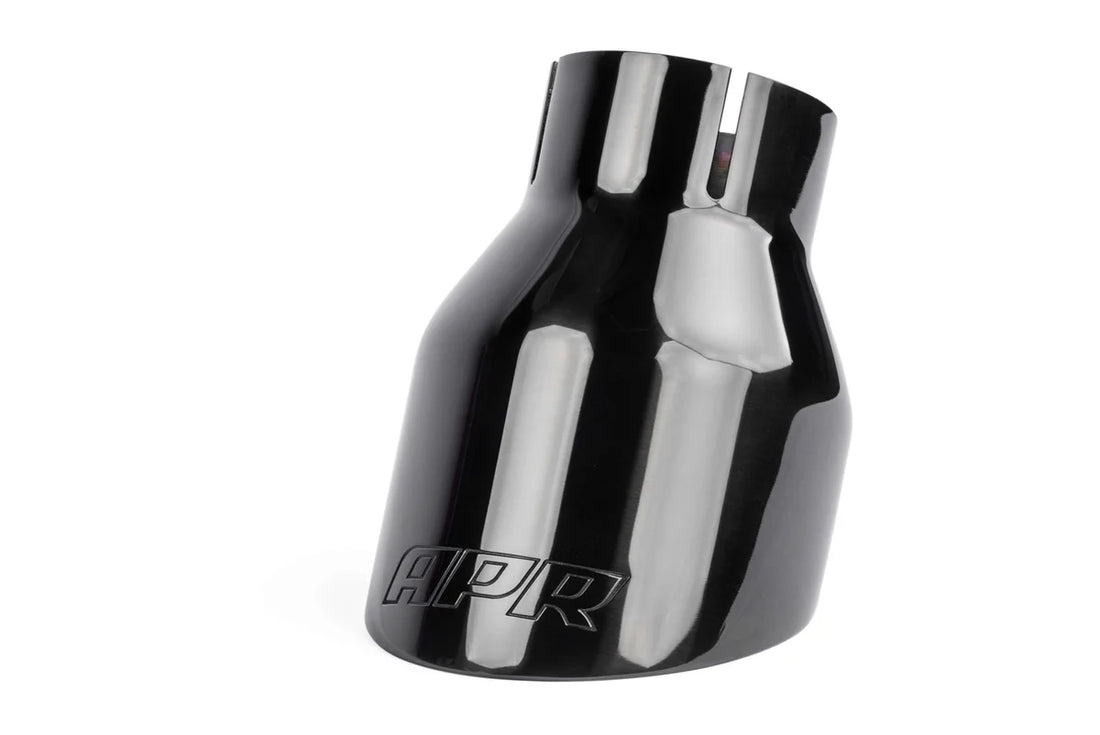 APR APR Double-Walled 4" Slash-Cut Tips (Polished Diamond Black) - Set of 2 TPK0003 - Side View