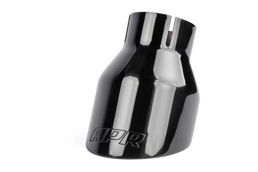 APR APR Double-Walled 4" Slash-Cut Tips (Polished Diamond Black) - Set of 2 TPK0003 - Side View
