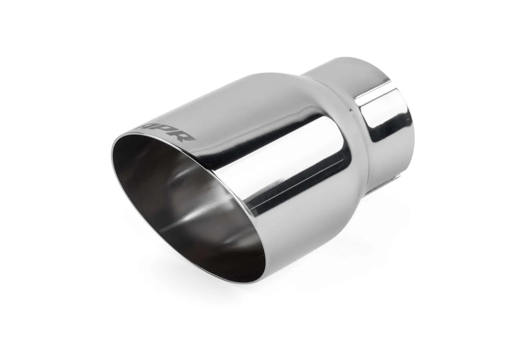APR APR Single-Walled 3.5" Slash-Cut Tips (Polished Silver) - Set of 2 TPK0005 - Side View
