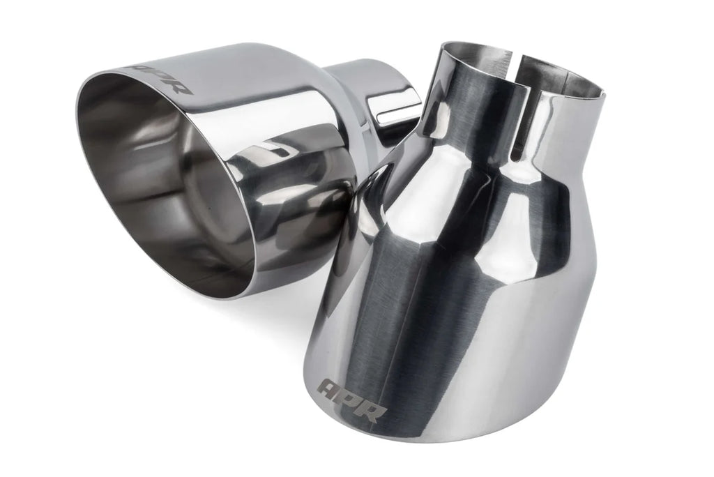 APR APR Single-Walled 4" Slash-Cut Tips (Polished Silver) - Set of 2 TPK0004 - Main Product View