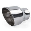 Load image into Gallery viewer, APR APR Single-Walled 4" Slash-Cut Tips (Polished Silver) - Set of 2 TPK0004 - Side View