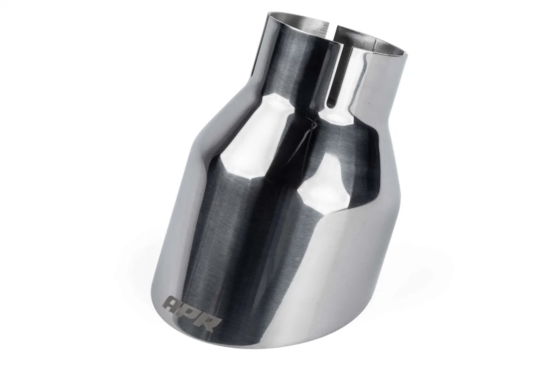 APR APR Single-Walled 4" Slash-Cut Tips (Polished Silver) - Set of 2 TPK0004 - Detail View