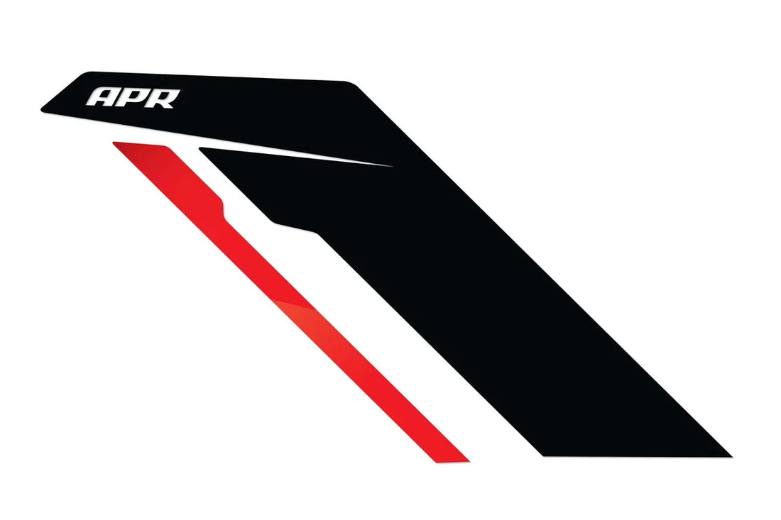 APR Let everyone know you're APR tuned with these stylish fender decals. PM100332 - Side View
