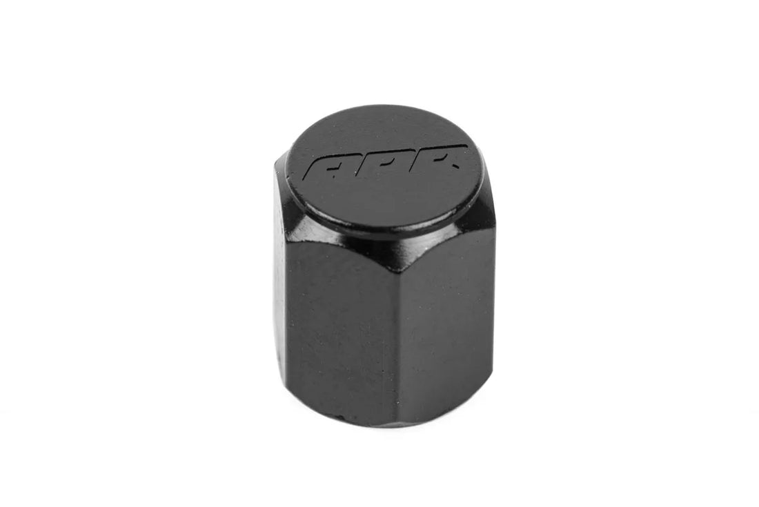 APR Stylish valve stem caps in black MS100197 - Side View