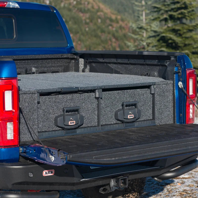 ARB 19-20 Ford Ranger Supercrew Double Cargo Drawer Kit - Side View