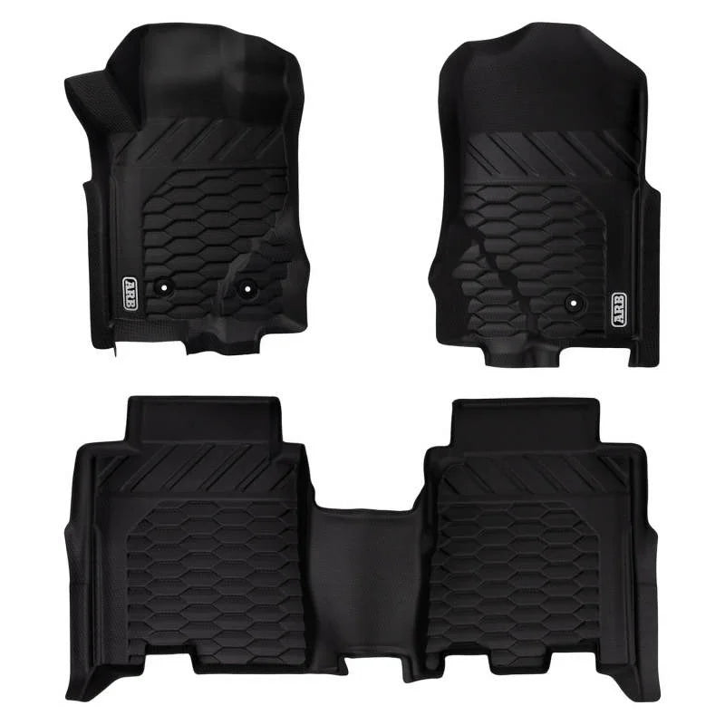 ARB 2021+ Ford Bronco Front & Rear Floor Mats - Black - Main Product View