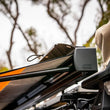 Load image into Gallery viewer, ARB Aluminum Awning, Black Frame, 8.2FT x 8.2FT, Installed with LED Light Strip - Back View