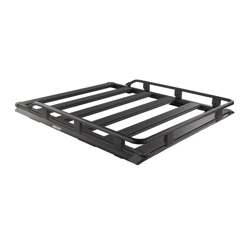 ARB Base Rack Kit Includes 61in x 51in Base Rack w/ Mount Kit Deflector and Front 3/4 Rails - Side View