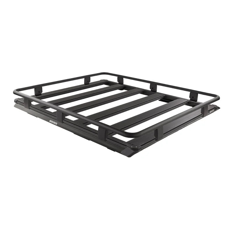 ARB Base Rack Kit Includes 61in x 51in Base Rack w/ Mount Kit Deflector and Full Rails - Side View