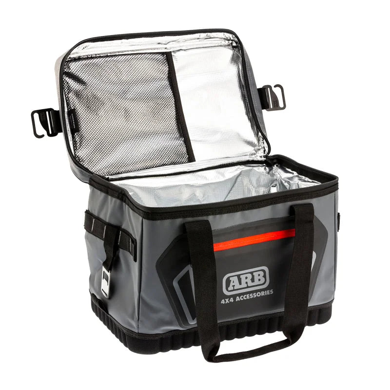 ARB Cooler Bag Charcoal w/ Red Highlights 15in L x 11in W x 9in H Holds 22 Cans - Additional View 14