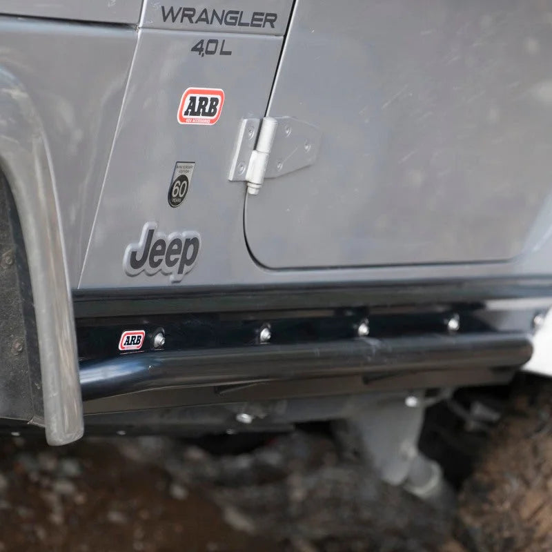 ARB Deluxe Rock Rails Rocker Guards Tj Swb All - Back View
