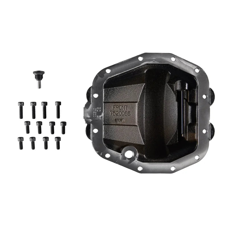 ARB Diff Cover Blk Jeep JL Rubicon Front - Side View