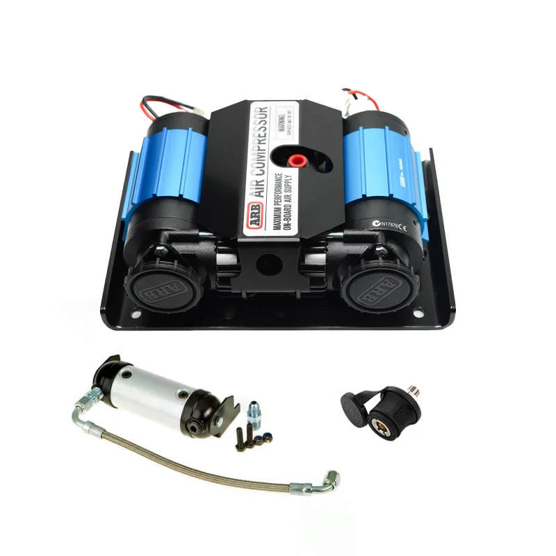 ARB Ford Bronco Twin 12V Onboard Compressor Kit - Side View