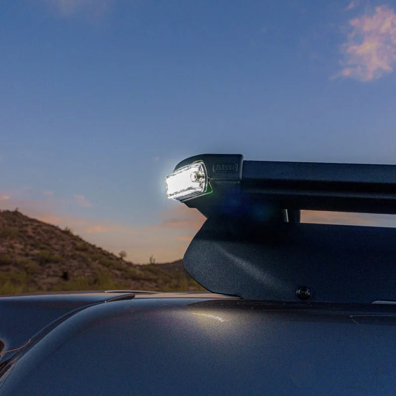 ARB Nacho Nano Base Rack Corner Cap 4-Light Kit - Installation View