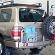 Load image into Gallery viewer, ARB Rear Bar 3500Kg Blk 80 With T/Gate - Back View