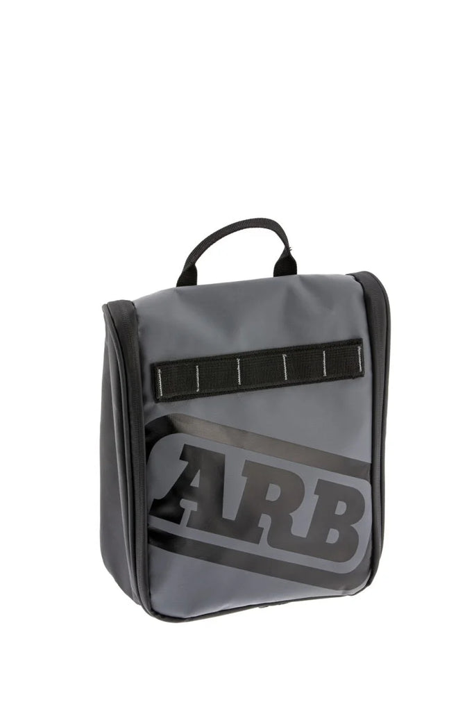 ARB Toiletries Bag Charcoal Finish w/ Red Highlights PVC Outer Shell Mesh Pockets Mirror - Main Product View