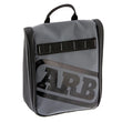 Load image into Gallery viewer, ARB Toiletries Bag Charcoal Finish w/ Red Highlights PVC Outer Shell Mesh Pockets Mirror - Side View