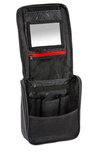 Load image into Gallery viewer, ARB Toiletries Bag Charcoal Finish w/ Red Highlights PVC Outer Shell Mesh Pockets Mirror - Back View