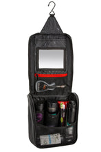 Load image into Gallery viewer, ARB Toiletries Bag Charcoal Finish w/ Red Highlights PVC Outer Shell Mesh Pockets Mirror - Additional View 5