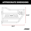Load image into Gallery viewer, ARIES 1500200 Black Aluminum Front Tube Half Doors 1500200 fits 2018-2019 Jeep Wrangler / Gladiator - Side View
