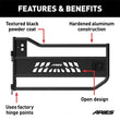 Load image into Gallery viewer, ARIES 1500200 Black Aluminum Front Tube Half Doors 1500200 fits 2018-2019 Jeep Wrangler / Gladiator - Back View