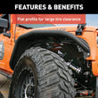 Load image into Gallery viewer, ARIES 1500201 Black Aluminum Front Fender Flares 1500201 fits Jeep Wrangler JK