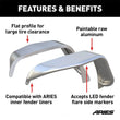 Load image into Gallery viewer, ARIES 1500202 Paintable Raw Aluminum Front Fender Flares 1500202 fits Jeep Wrangler JK - Back View