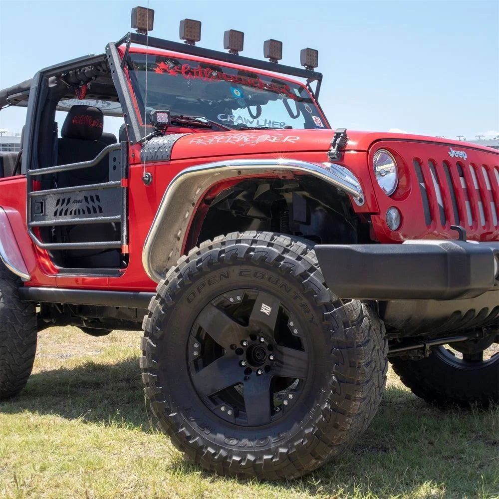ARIES 1500202 Paintable Raw Aluminum Front Fender Flares 1500202 fits Jeep Wrangler JK - Additional View 10