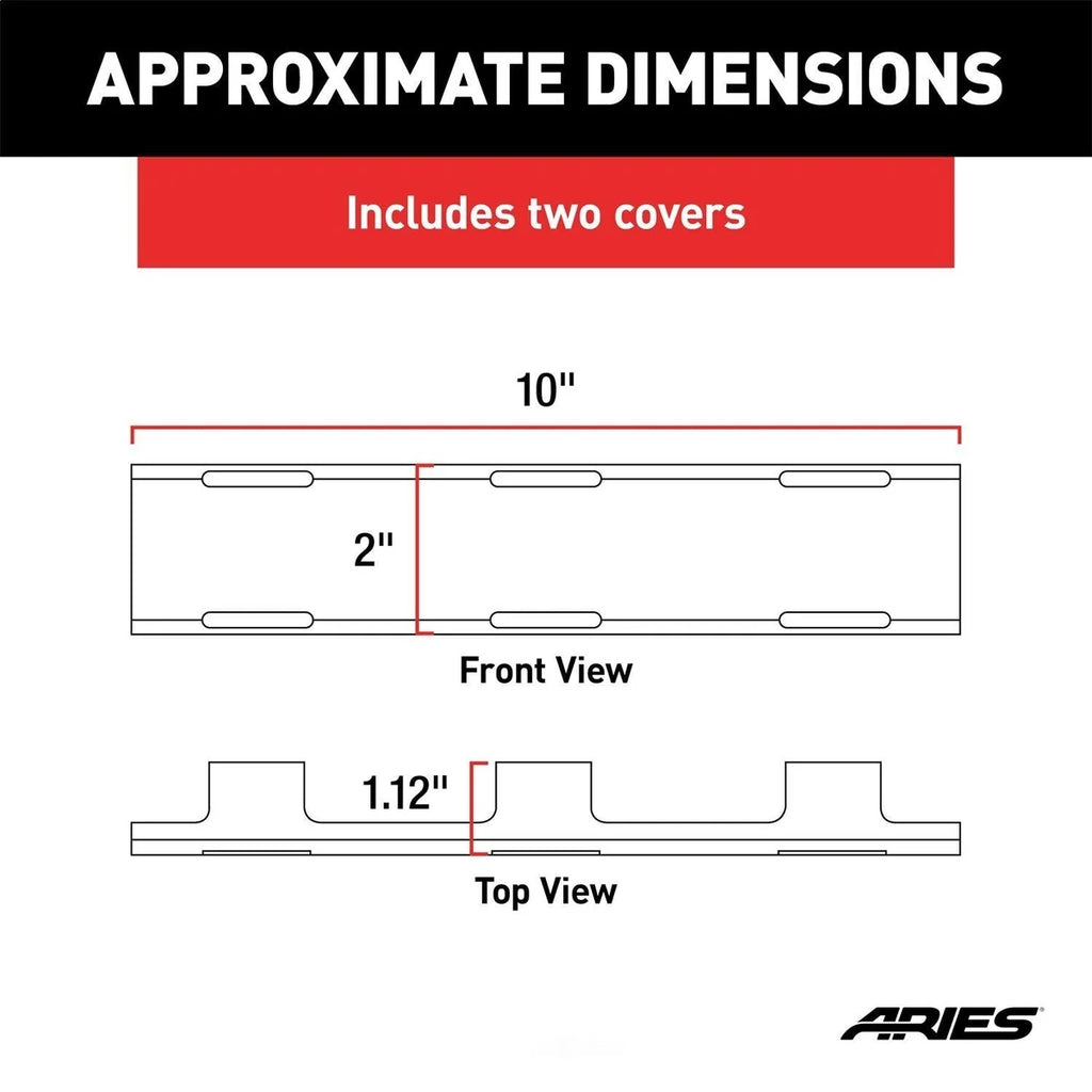 ARIES 1501263 20-Inch LED Light Bar Covers, 2 Pieces 1501263 - Side View