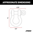 Load image into Gallery viewer, ARIES 2166071 Heavy-Duty Bolt-On Tow Hooks D-Ring Shackles, 12,500 lbs Capacity 2166071