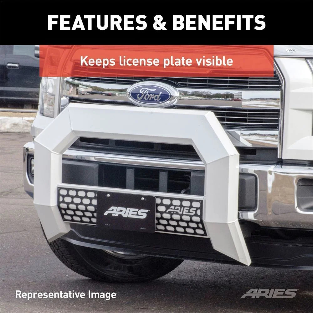 ARIES 2169000 AdvantEDGE Bull Bar License Plate Bracket 2169000 - Additional View 5