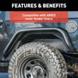 Load image into Gallery viewer, ARIES 2500201 Black Aluminum Rear Fender Flares 2500201 fits Jeep Wrangler JK