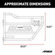 Load image into Gallery viewer, ARIES 25009 Black Aluminum Rear Tube Half Doors 25009 fits Jeep Wrangler JK - Side View